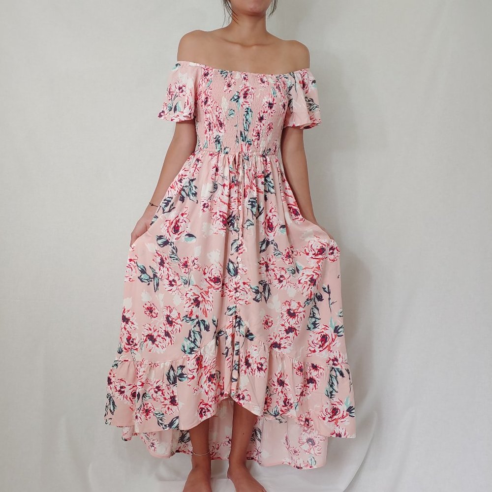 Band Of Gypsies Off-the-shoulder BOHO Dress  Sz S